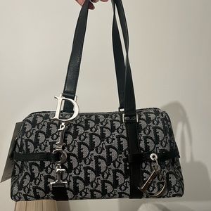 Christian Dior Vintage Trotter Diorissimo Charm Shoulder Bag